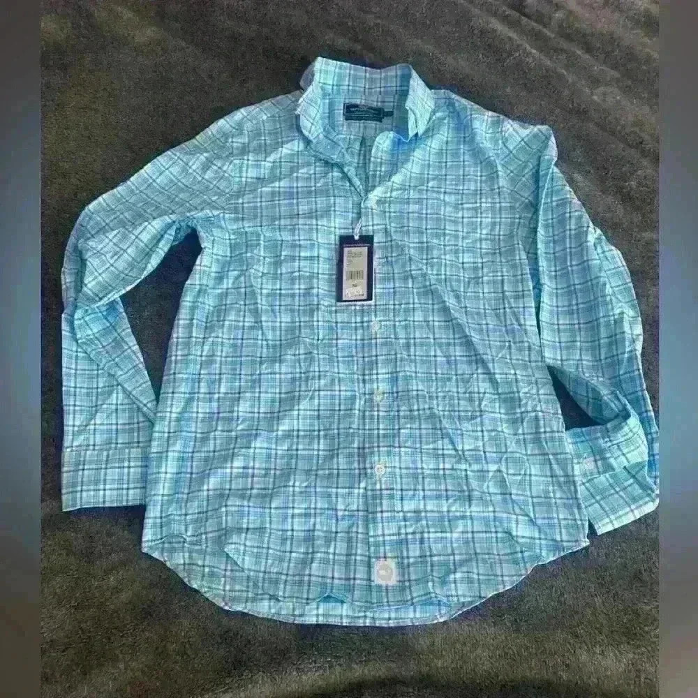 Vineyard Vines Classic Fit Murray Performance Shirt in Tipsy Bar Plaid XS NWT